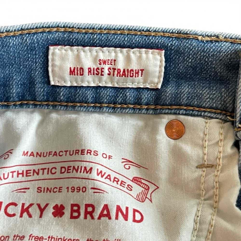 Lucky Brand Sweet Mid Rise Straight Women’s Jeans Size 10/30 - Picture 9 of 10
